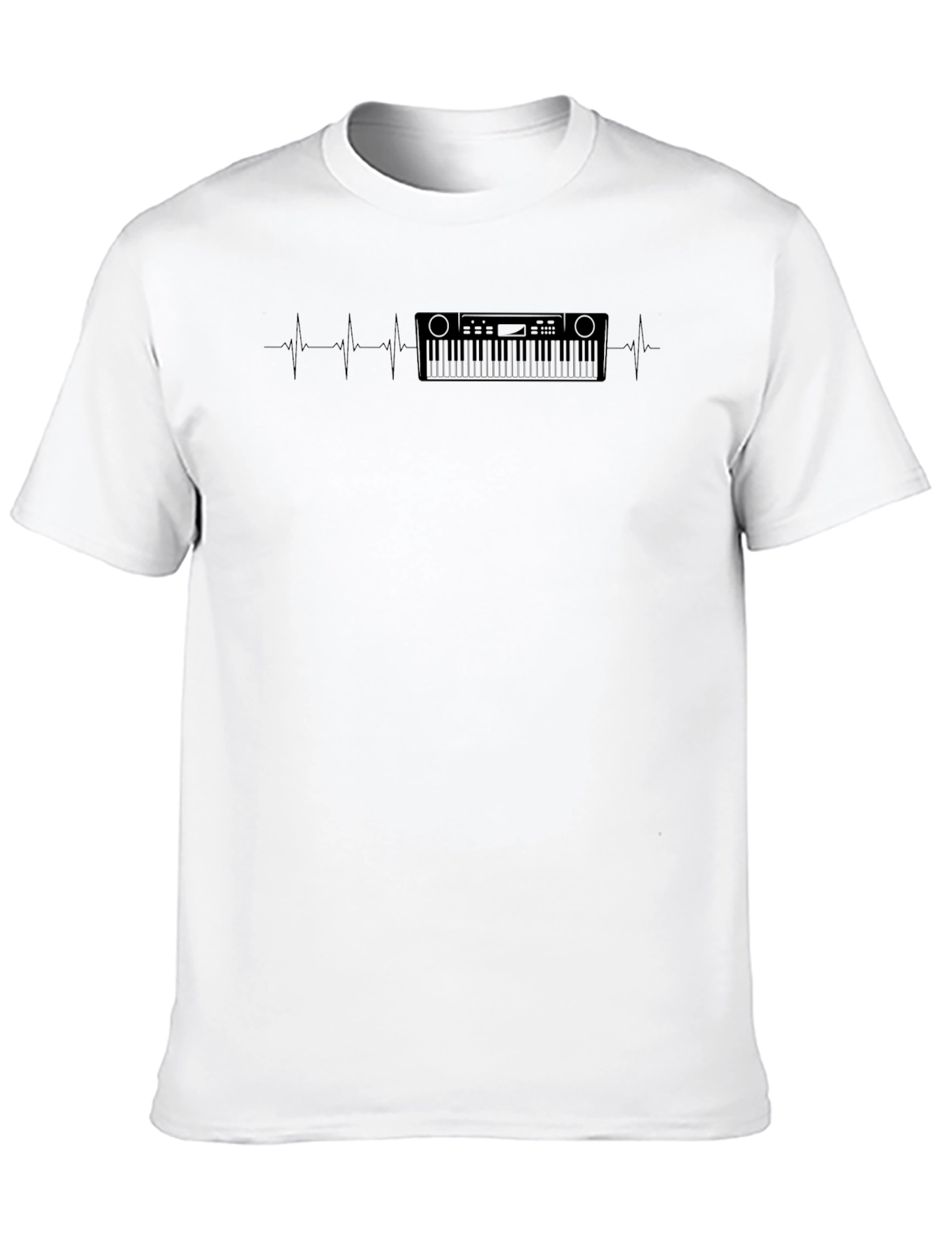 Keyboard Heartbeat T-Shirt - Music Lover Tee