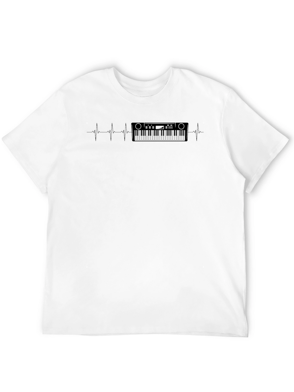 Keyboard Heartbeat T-Shirt - Music Lover Tee