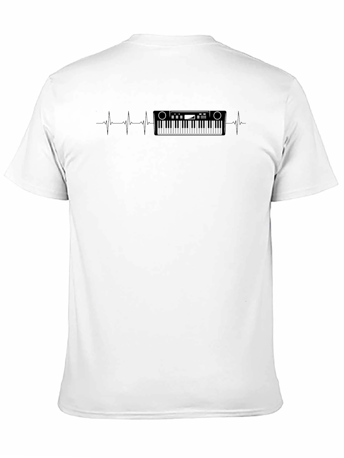 Keyboard Heartbeat T-Shirt - Music Lover Tee