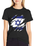Israel Flag Ripped T-Shirt - Mens Patriotic Tee