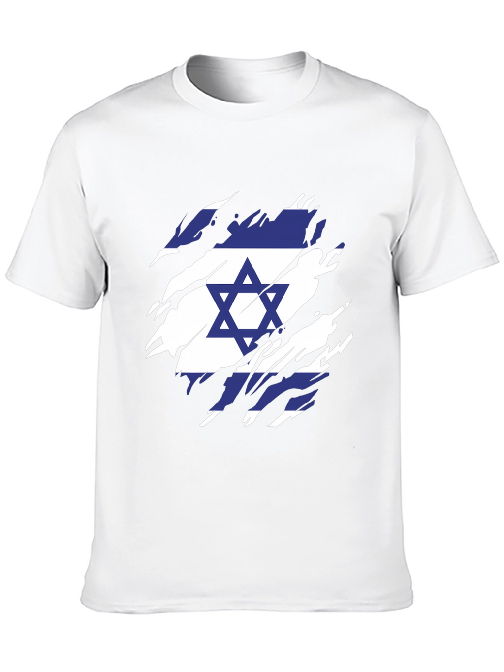 Israel Flag Ripped T-Shirt - Mens Patriotic Tee
