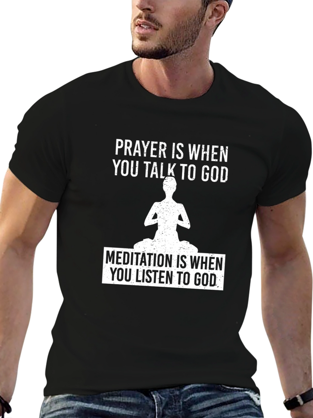 Prayer Meditation T-Shirt Spiritual Religious Graphic Tee
