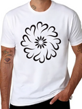 Heart Mandala Graphic Black T-Shirt