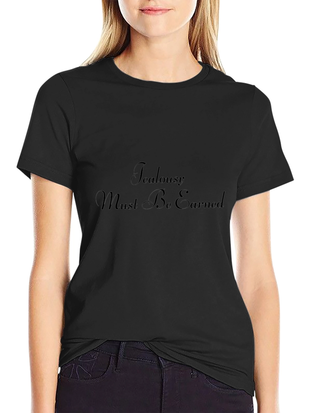 Jealousy Must Be Earned Black Graphic Tee