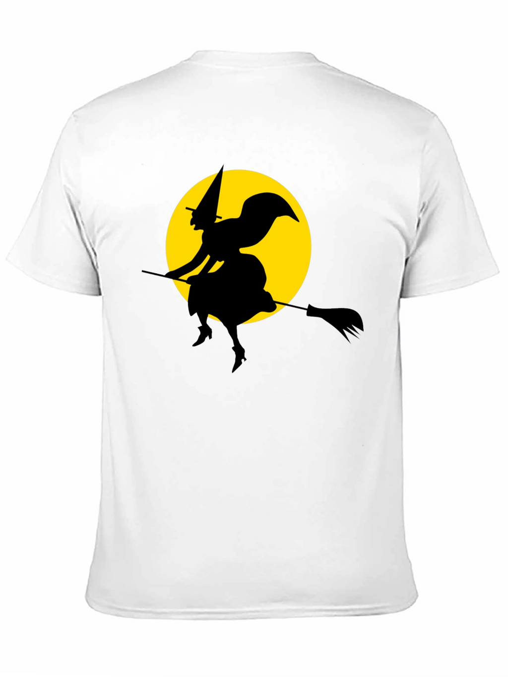 Witch on Broomstick T-Shirt - Spooky Halloween Tee