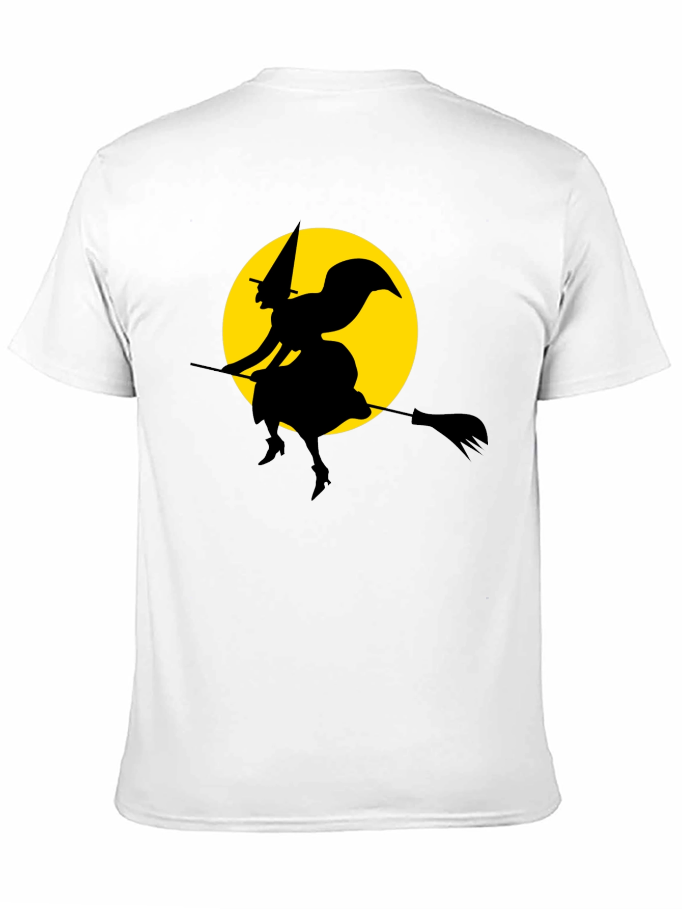 Witch on Broomstick T-Shirt - Spooky Halloween Tee