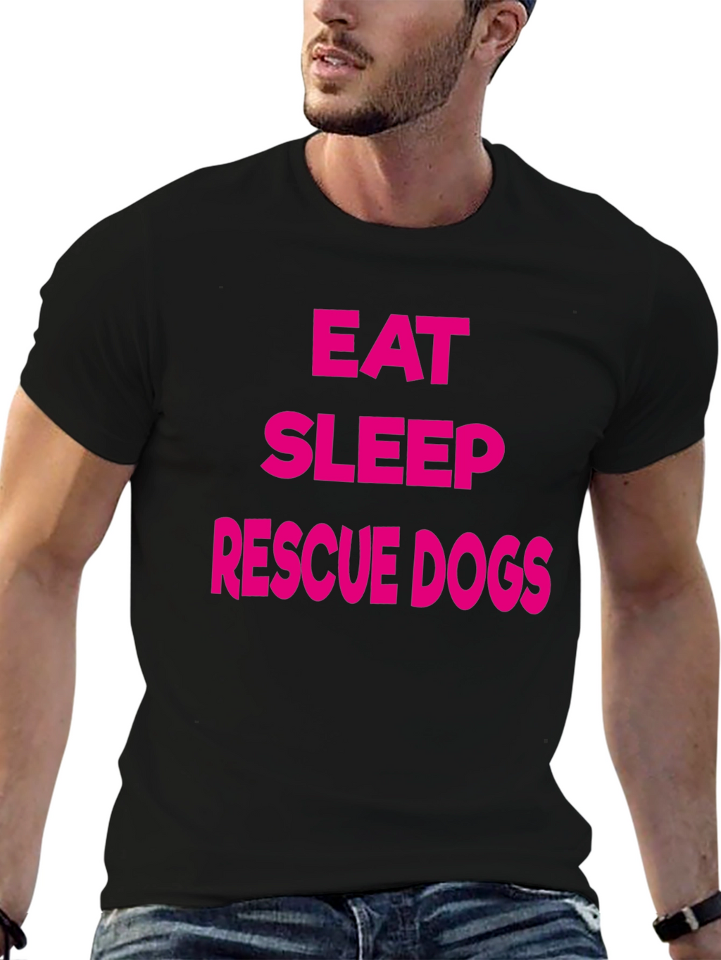 Eat Sleep Rescue Dogs Graphic Tee