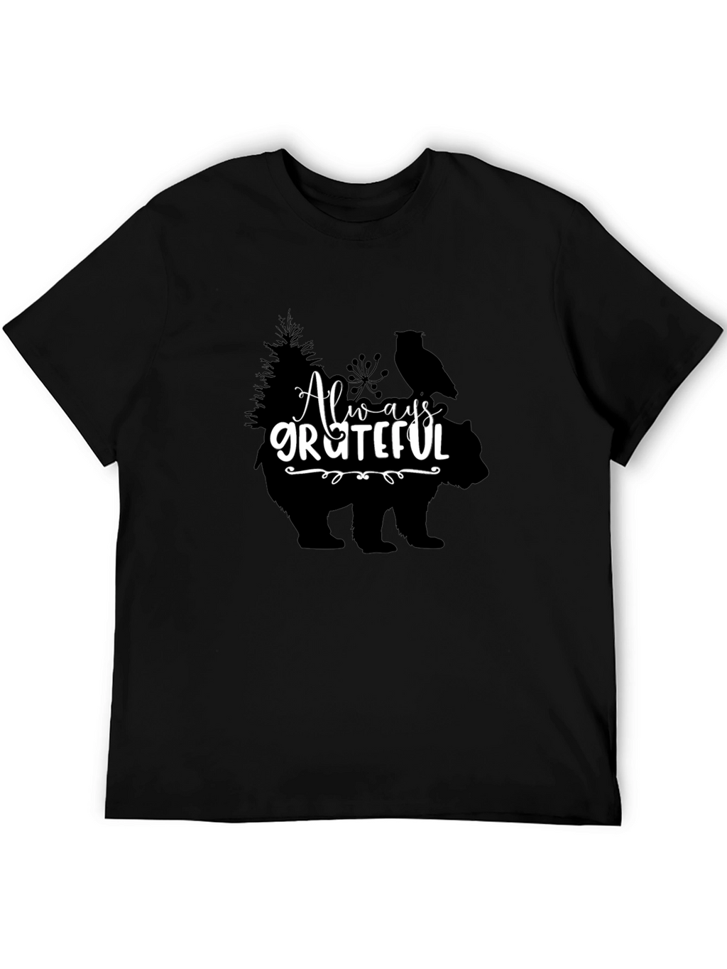 Always Grateful Graphic Print T-Shirt