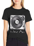 Turntable Graphic Tee - DJ Music Lover Shirt