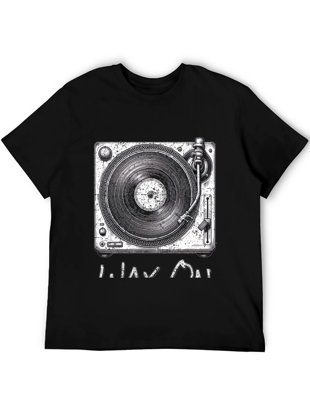 Turntable Graphic Tee - DJ Music Lover Shirt