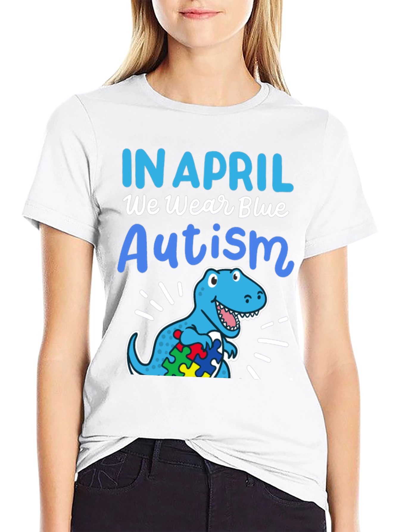 Autism Awareness Dinosaur T-Shirt
