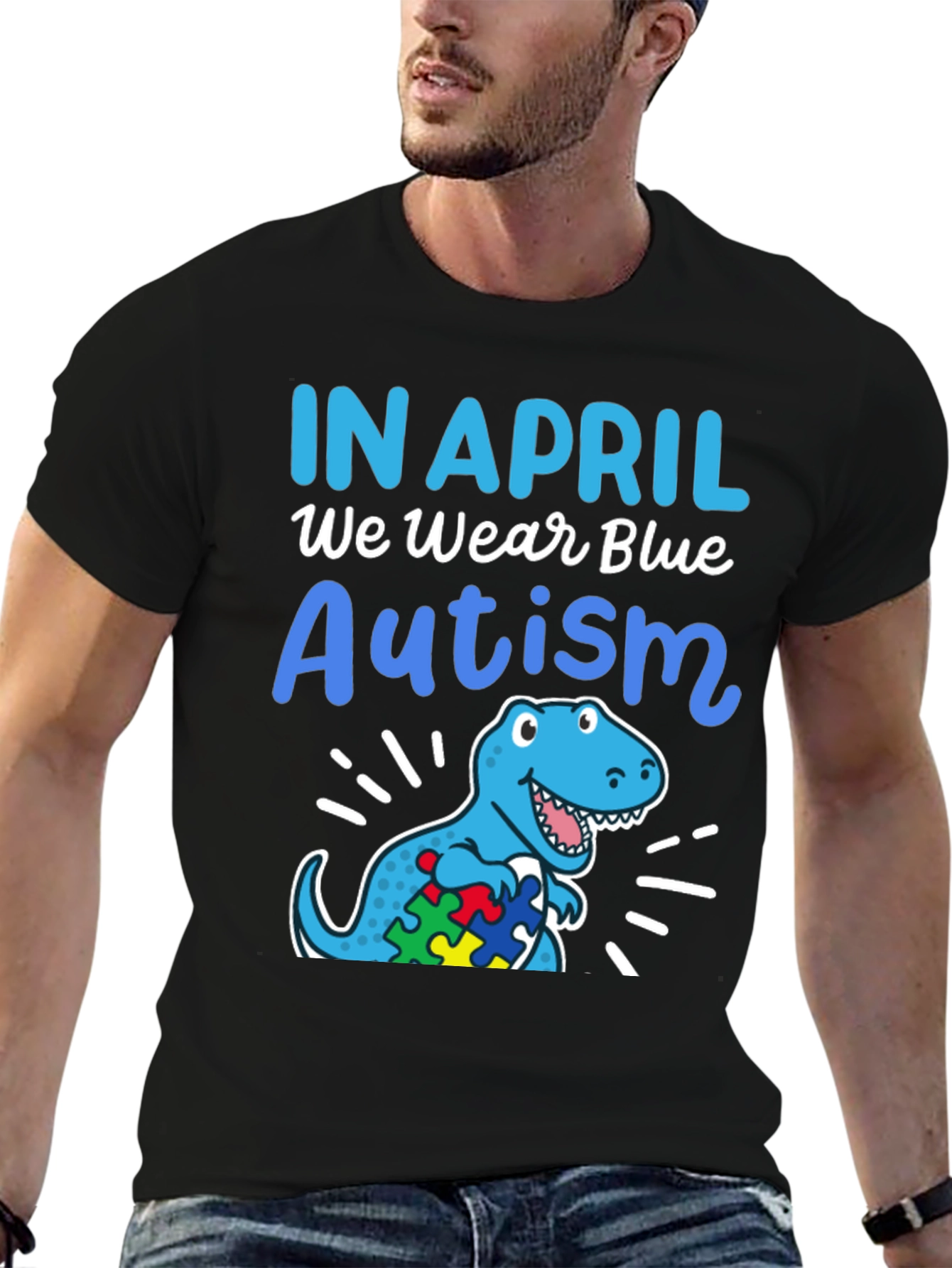 Autism Awareness Dinosaur T-Shirt