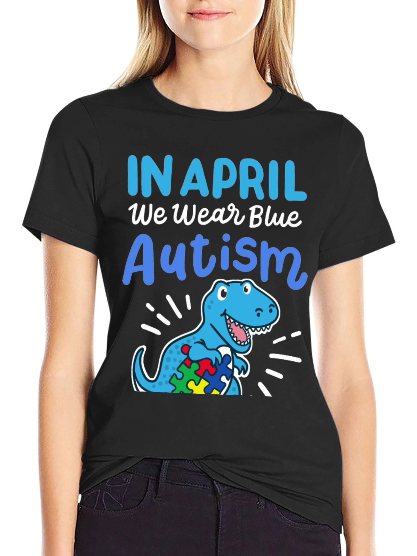Autism Awareness Dinosaur T-Shirt
