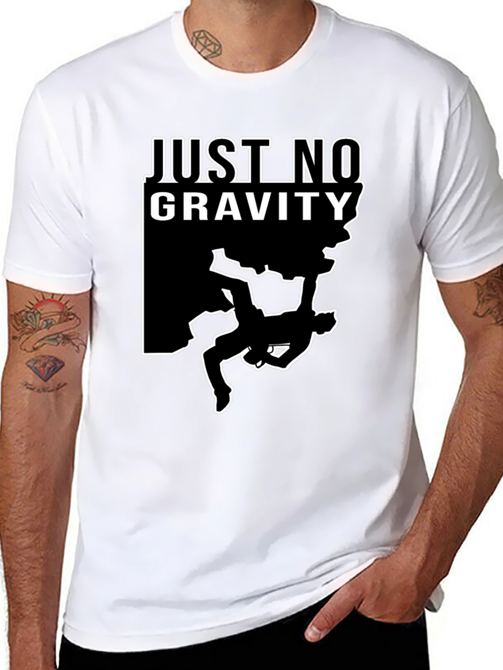 Just No Gravity T-Shirt - Rock Climbing Tee