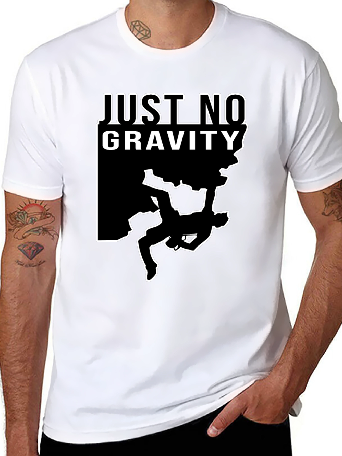 Just No Gravity T-Shirt - Rock Climbing Tee