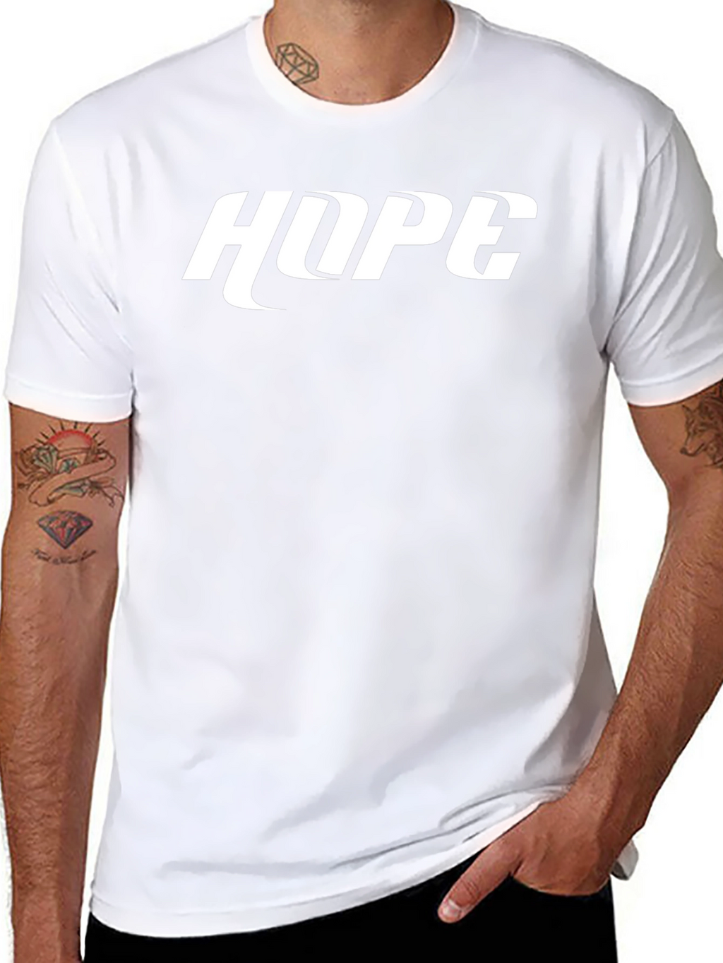 HOPE Graphic Print Black T-Shirt - Casual Style
