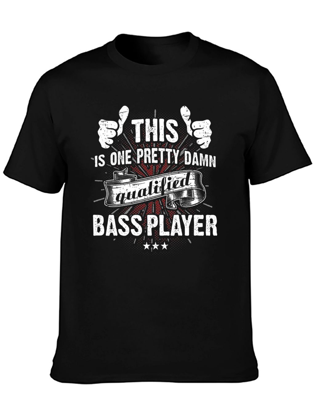 Qualified Bass Player Graphic T-Shirt - Black