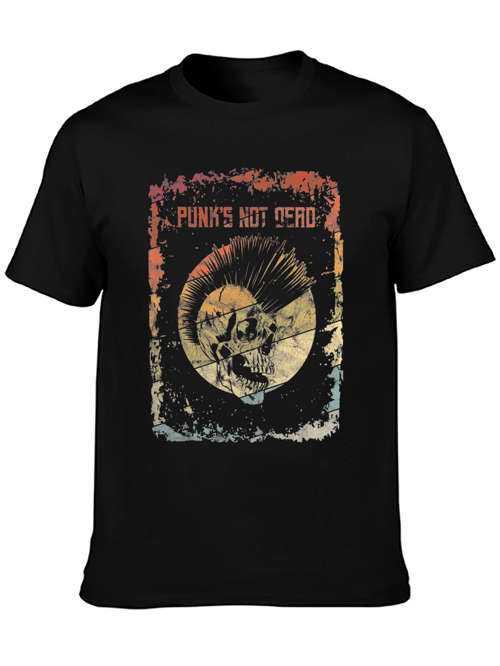 Punks Not Dead Skull Graphic Tee