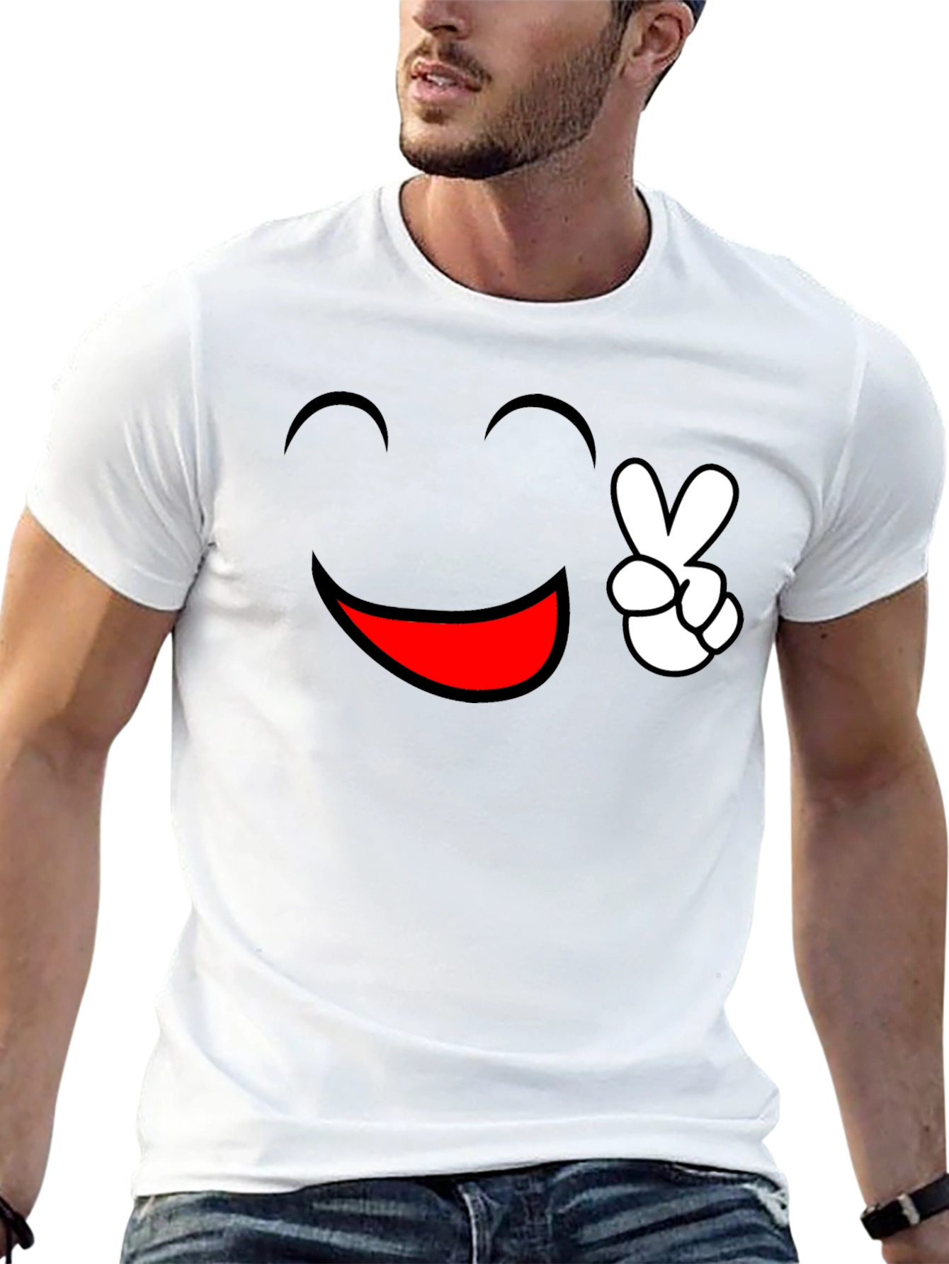 Peace and Happiness Graphic Tee - Black