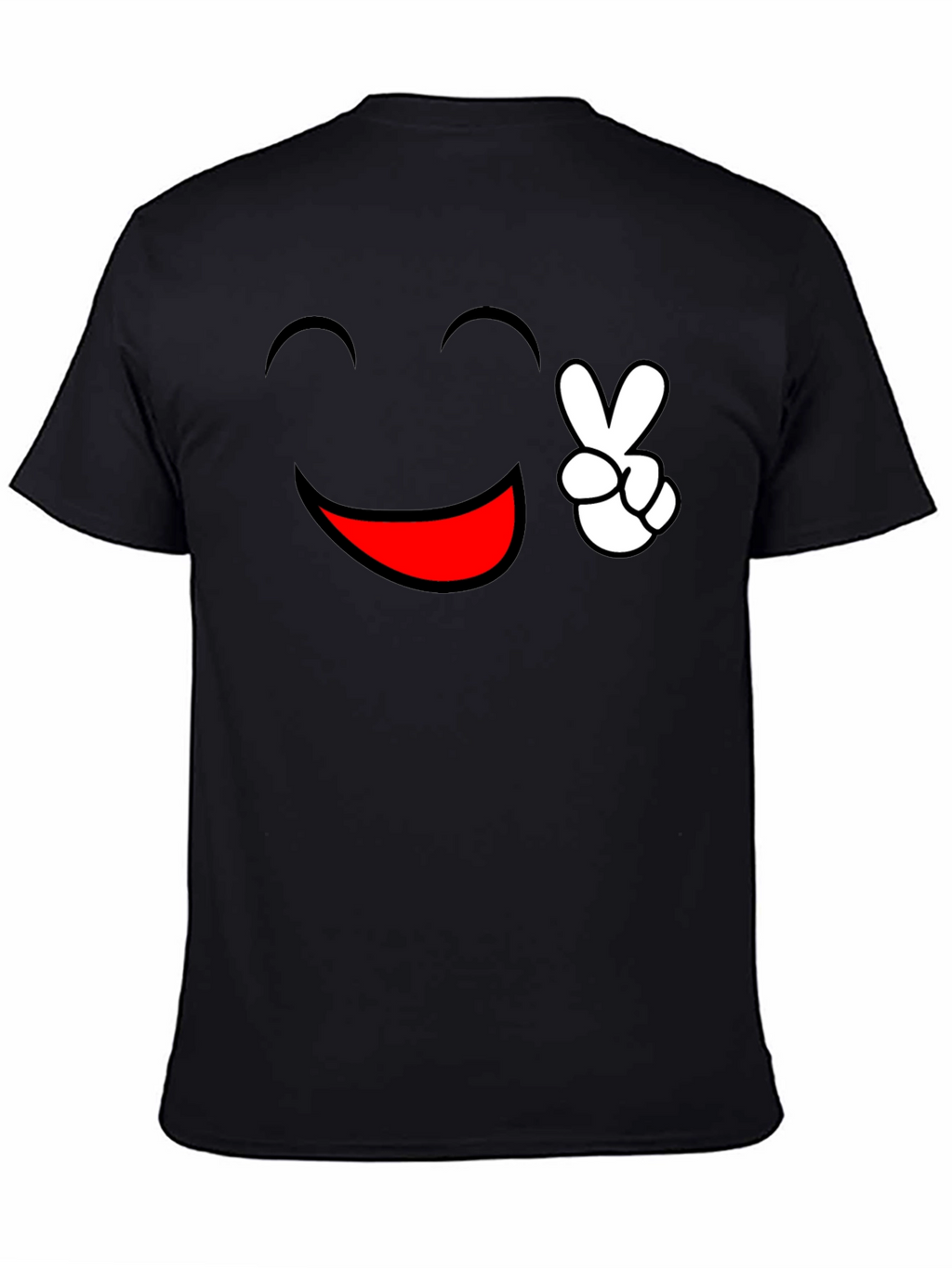 Peace and Happiness Graphic Tee - Black