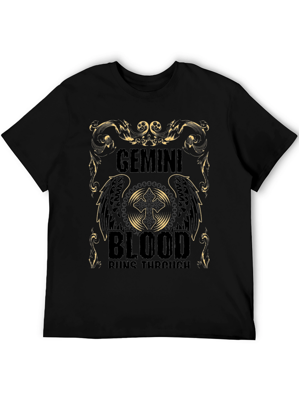 Gemini Blood Runs Through Black T-Shirt