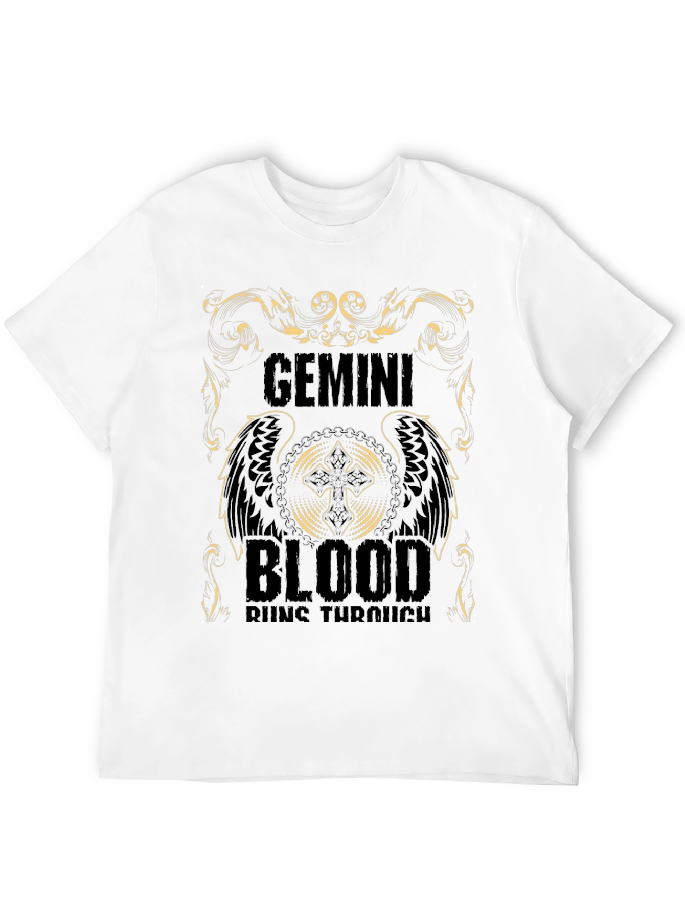 Gemini Blood Runs Through Black T-Shirt