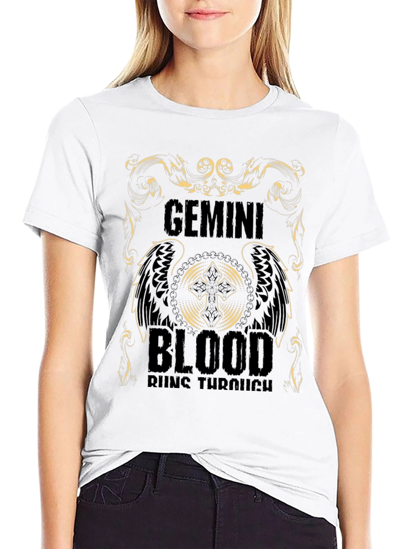 Gemini Blood Runs Through Black T-Shirt