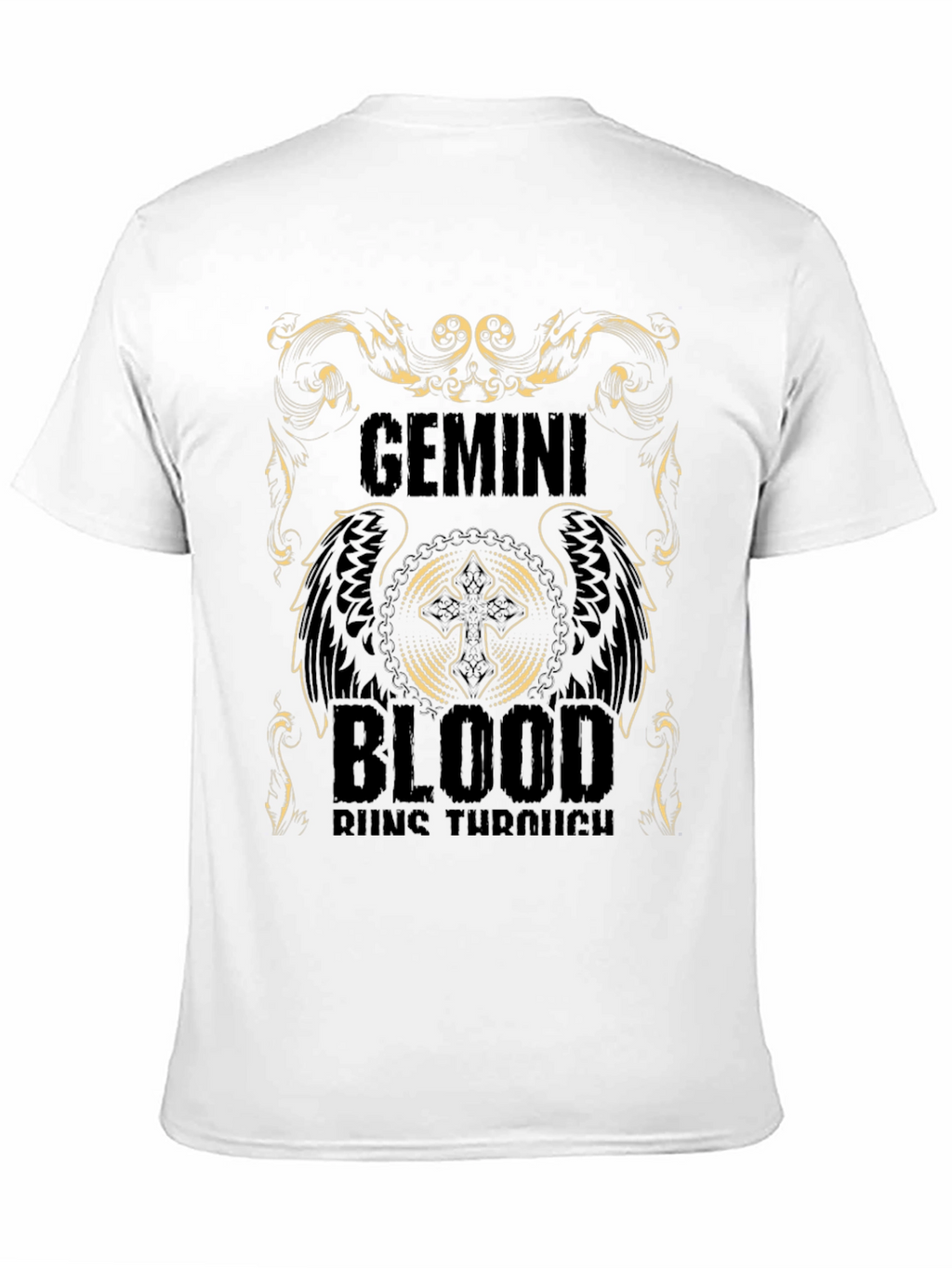 Gemini Blood Runs Through Black T-Shirt