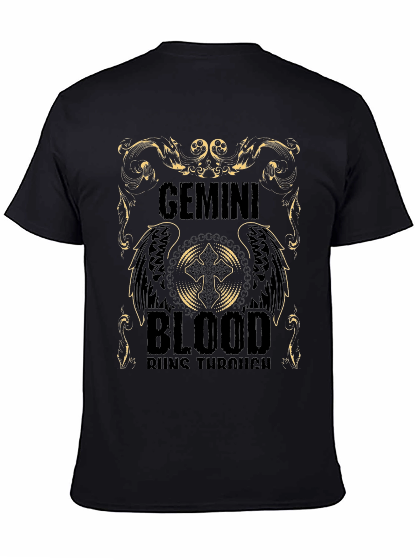 Gemini Blood Runs Through Black T-Shirt
