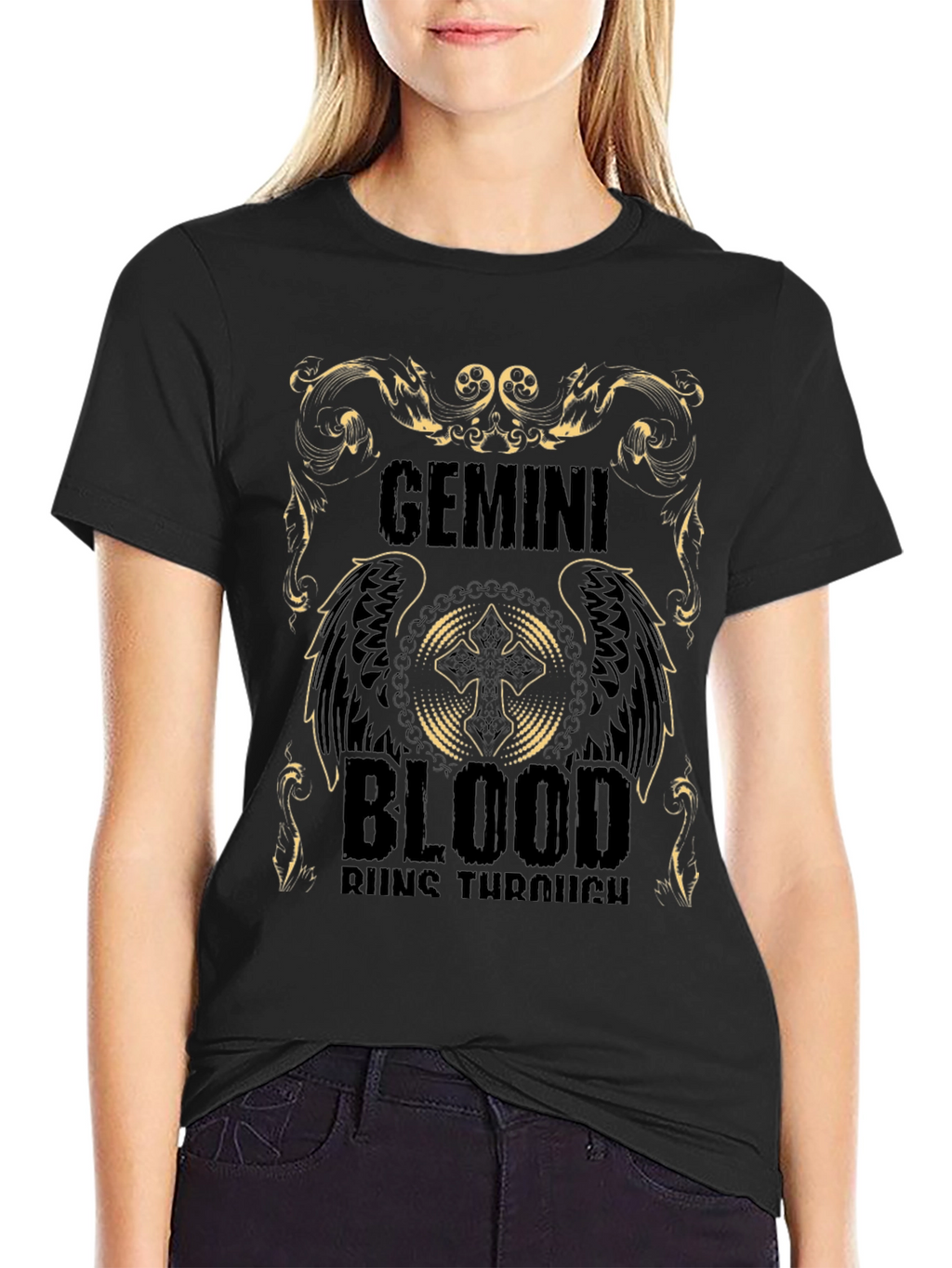 Gemini Blood Runs Through Black T-Shirt