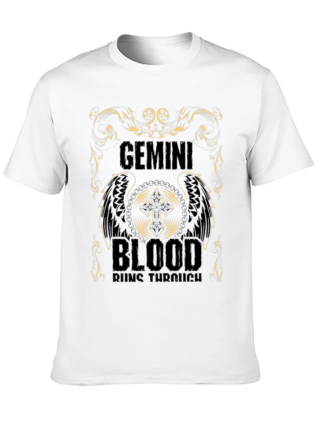 Gemini Blood Runs Through Black T-Shirt