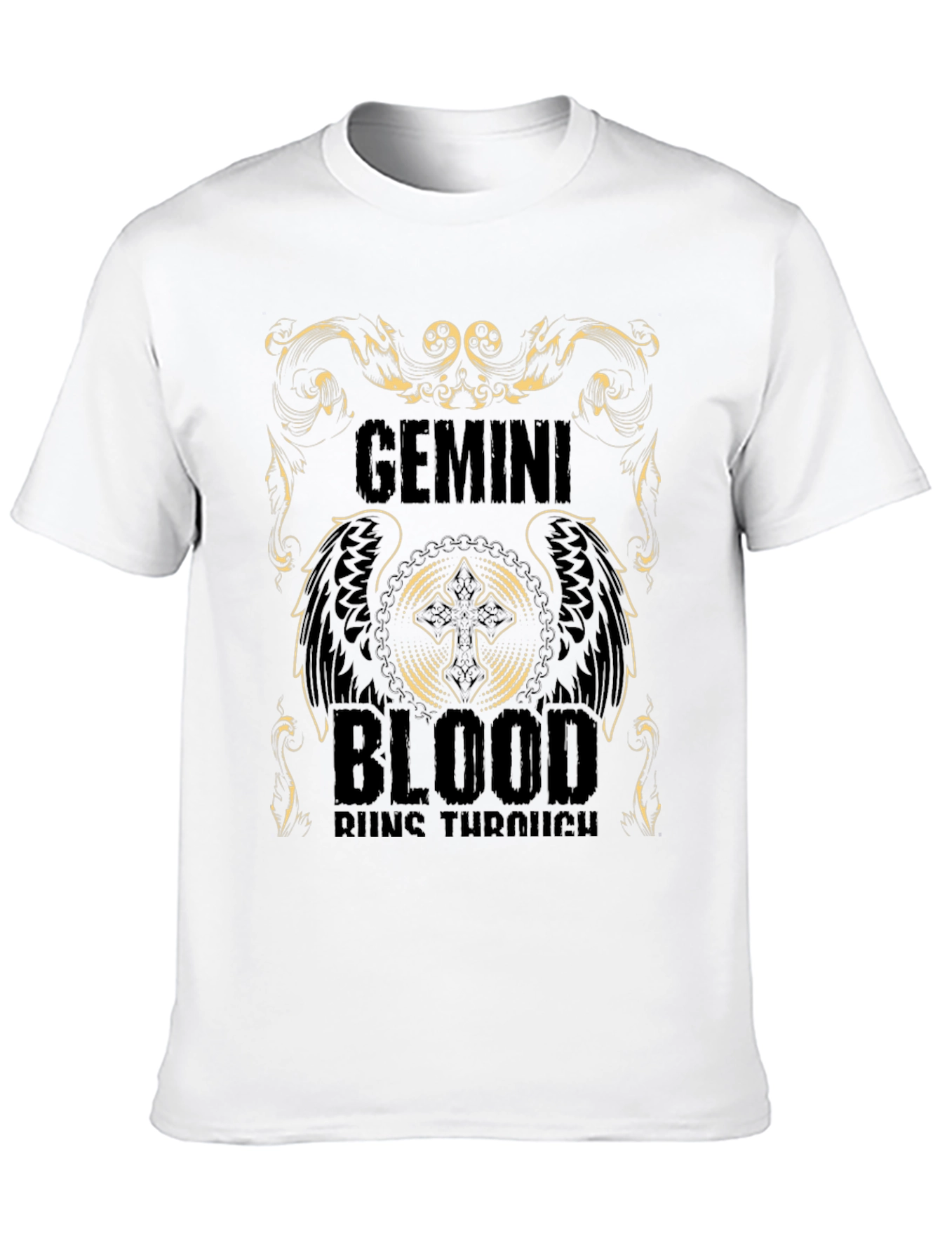 Gemini Blood Runs Through Black T-Shirt