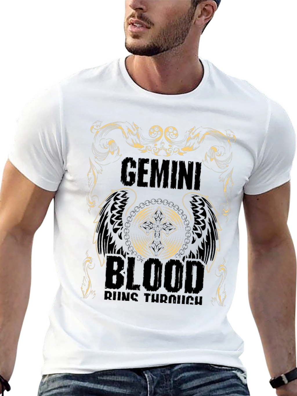 Gemini Blood Runs Through Black T-Shirt