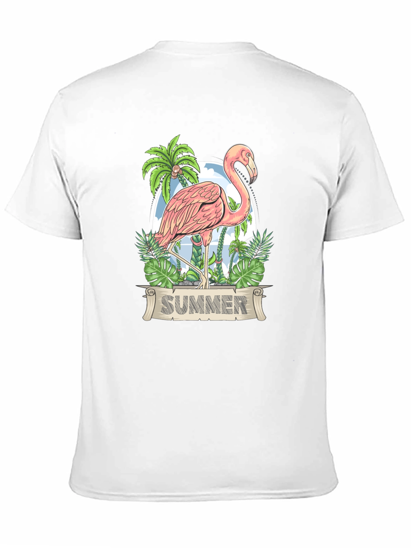 Flamingo Summer T-Shirt - Tropical Design