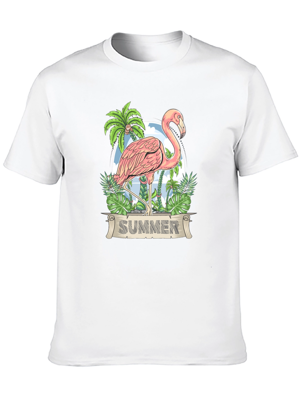 Flamingo Summer T-Shirt - Tropical Design