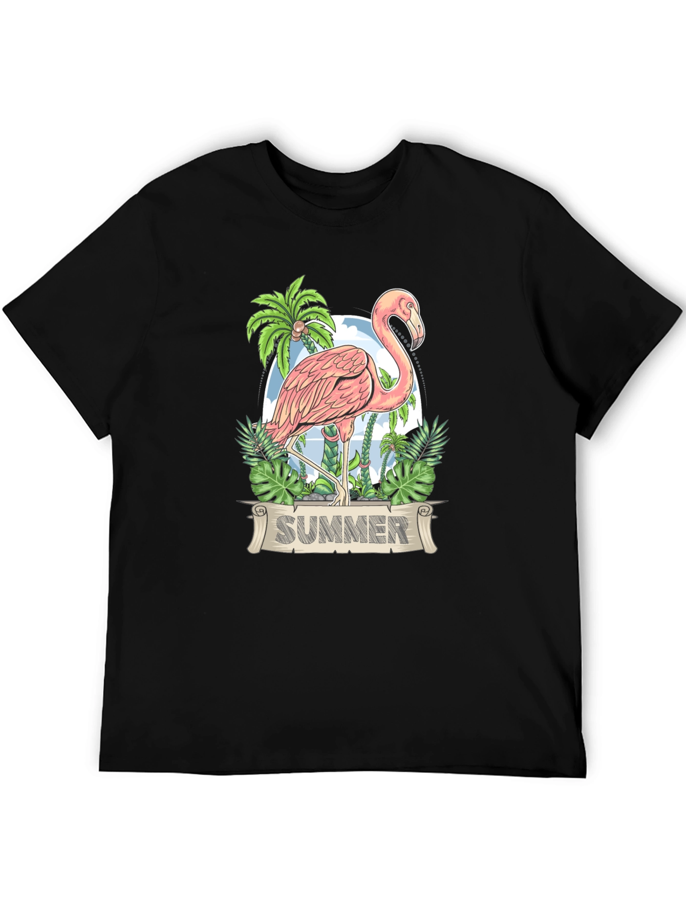 Flamingo Summer T-Shirt - Tropical Design