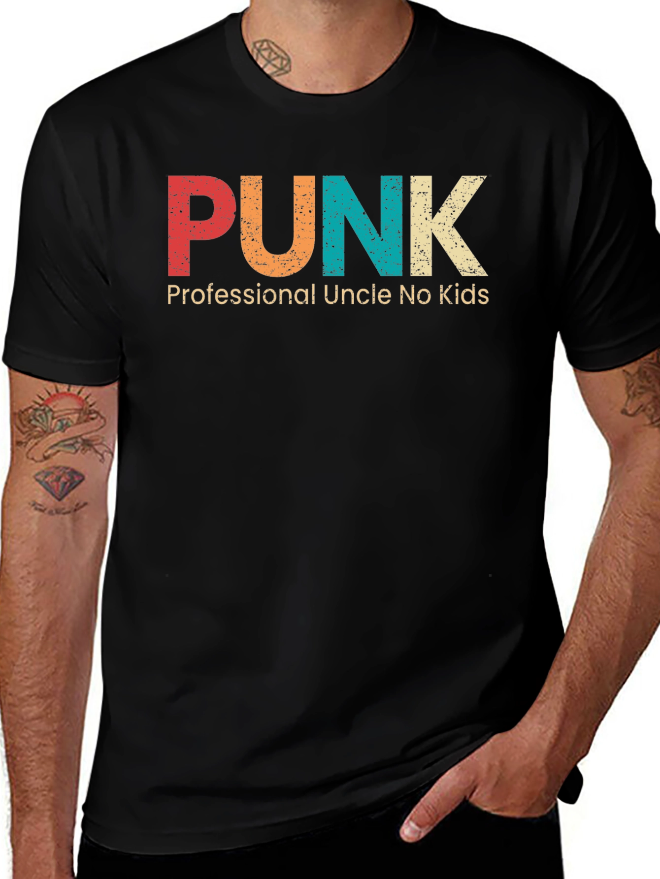 PUNK Uncle Graphic T-Shirt - Retro Style