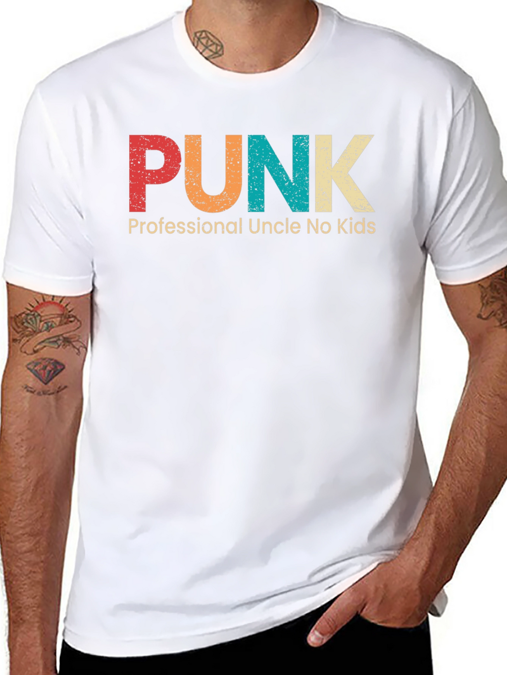 PUNK Uncle Graphic T-Shirt - Retro Style