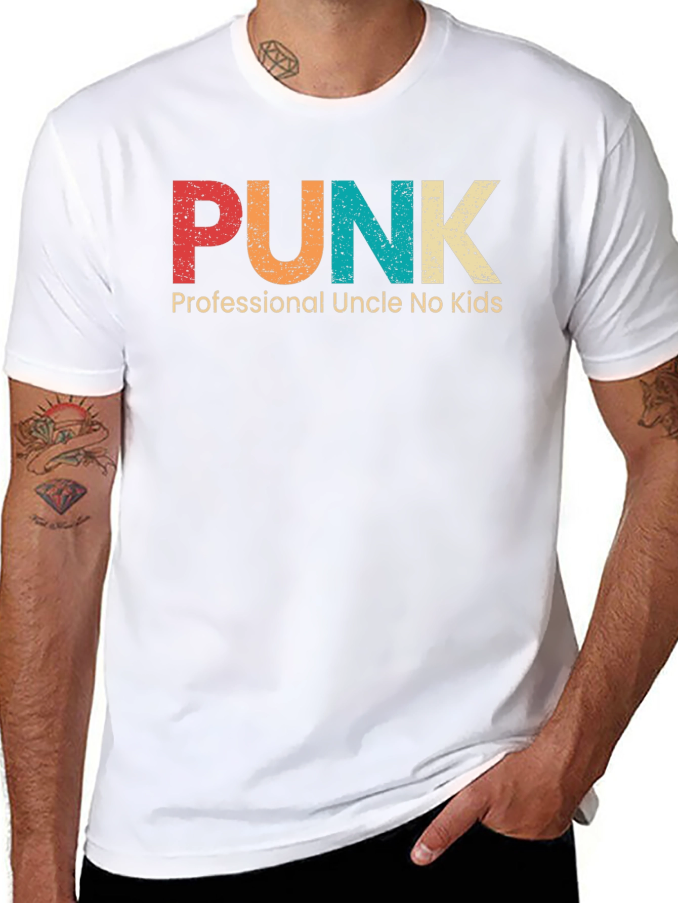PUNK Uncle Graphic T-Shirt - Retro Style