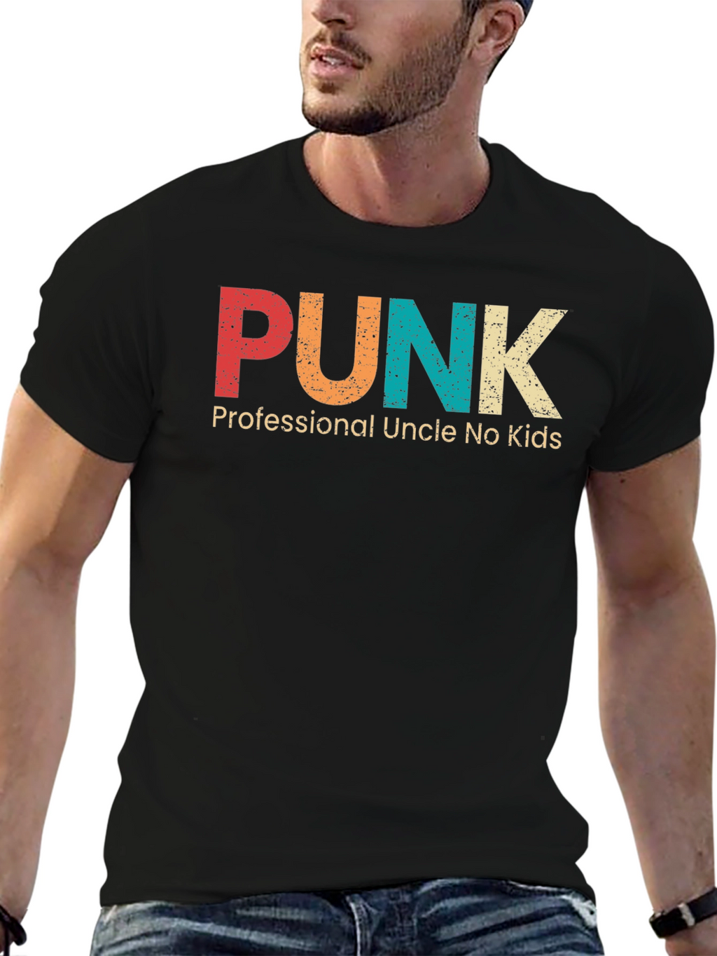 PUNK Uncle Graphic T-Shirt - Retro Style