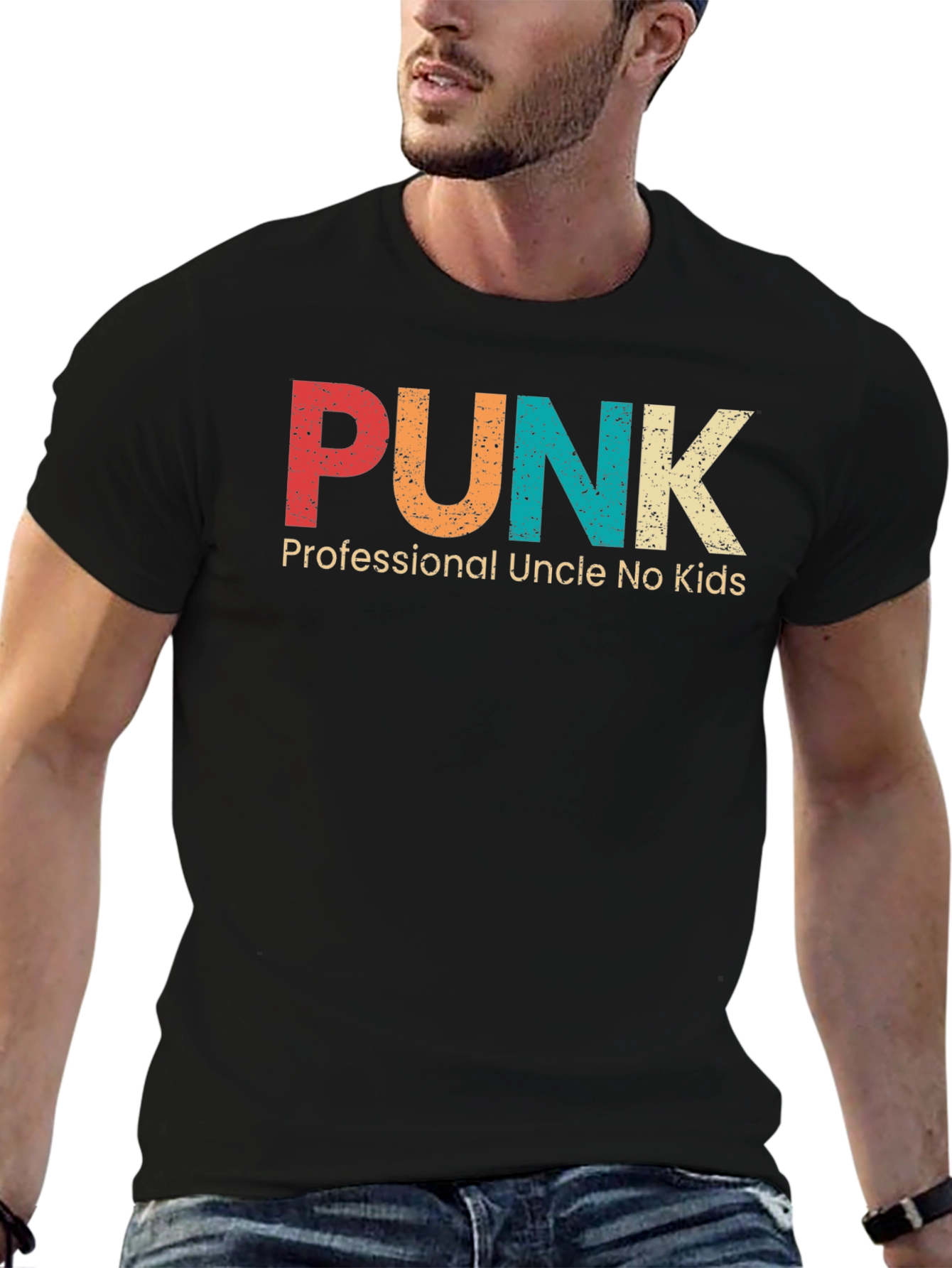PUNK Uncle Graphic T-Shirt - Retro Style