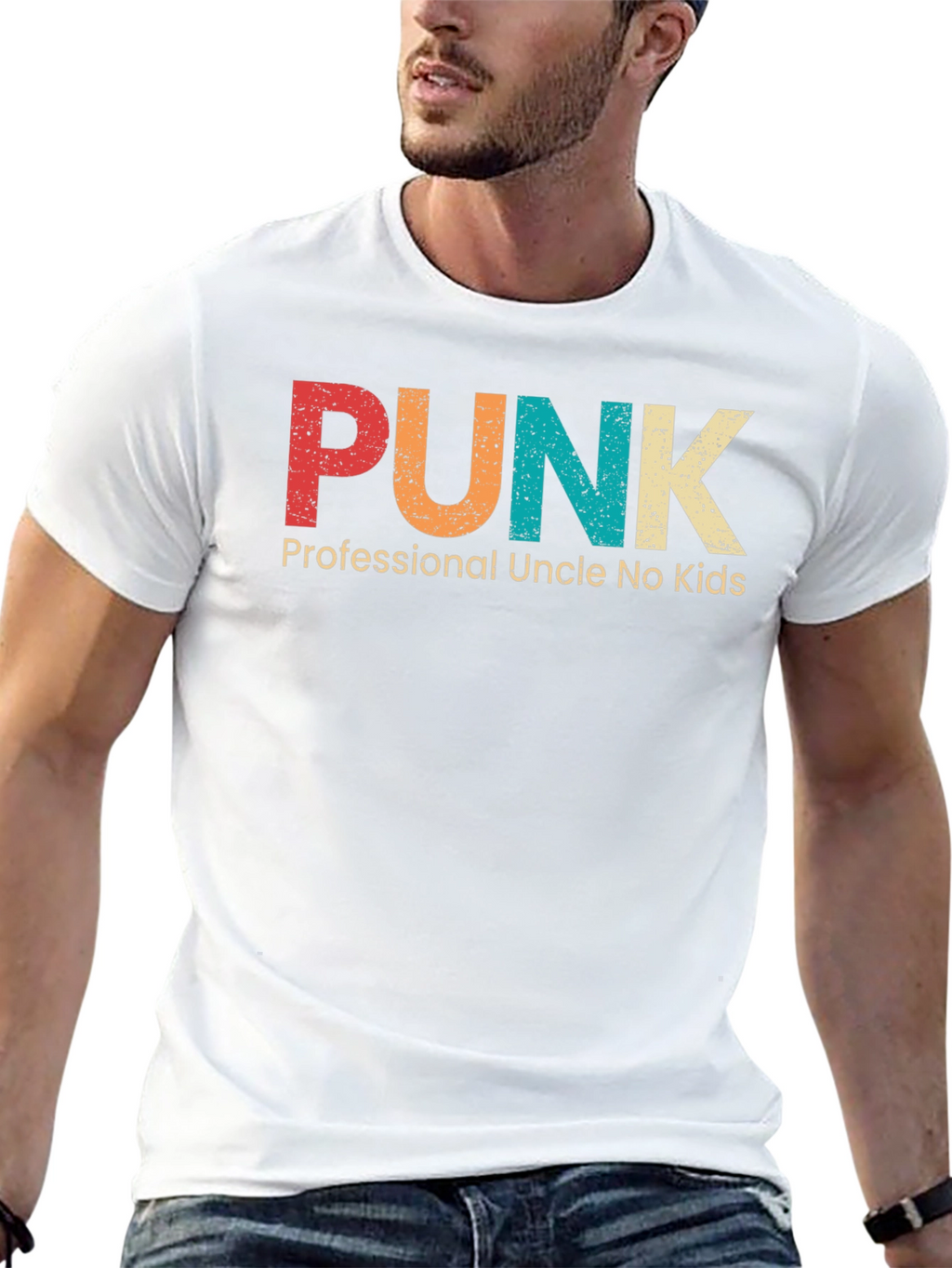 PUNK Uncle Graphic T-Shirt - Retro Style