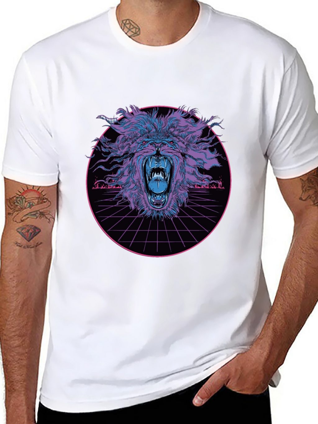 Retro Lion Graphic T-Shirt