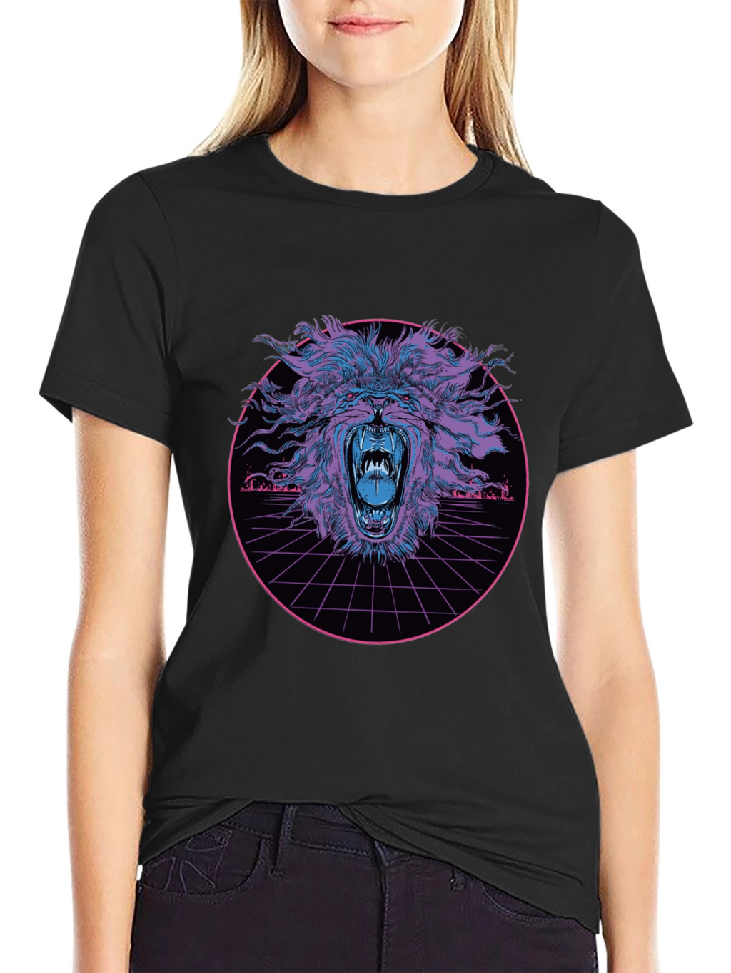 Retro Lion Graphic T-Shirt