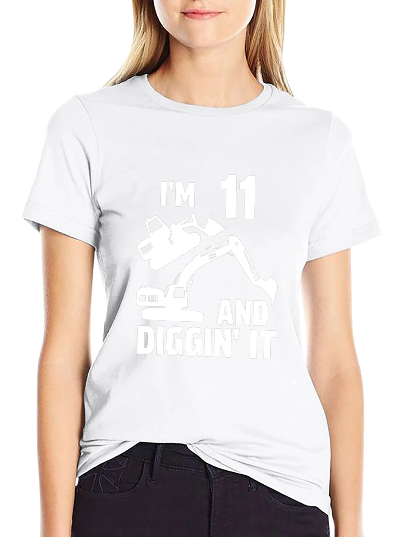 Im 11 and Diggin It T-Shirt - Black