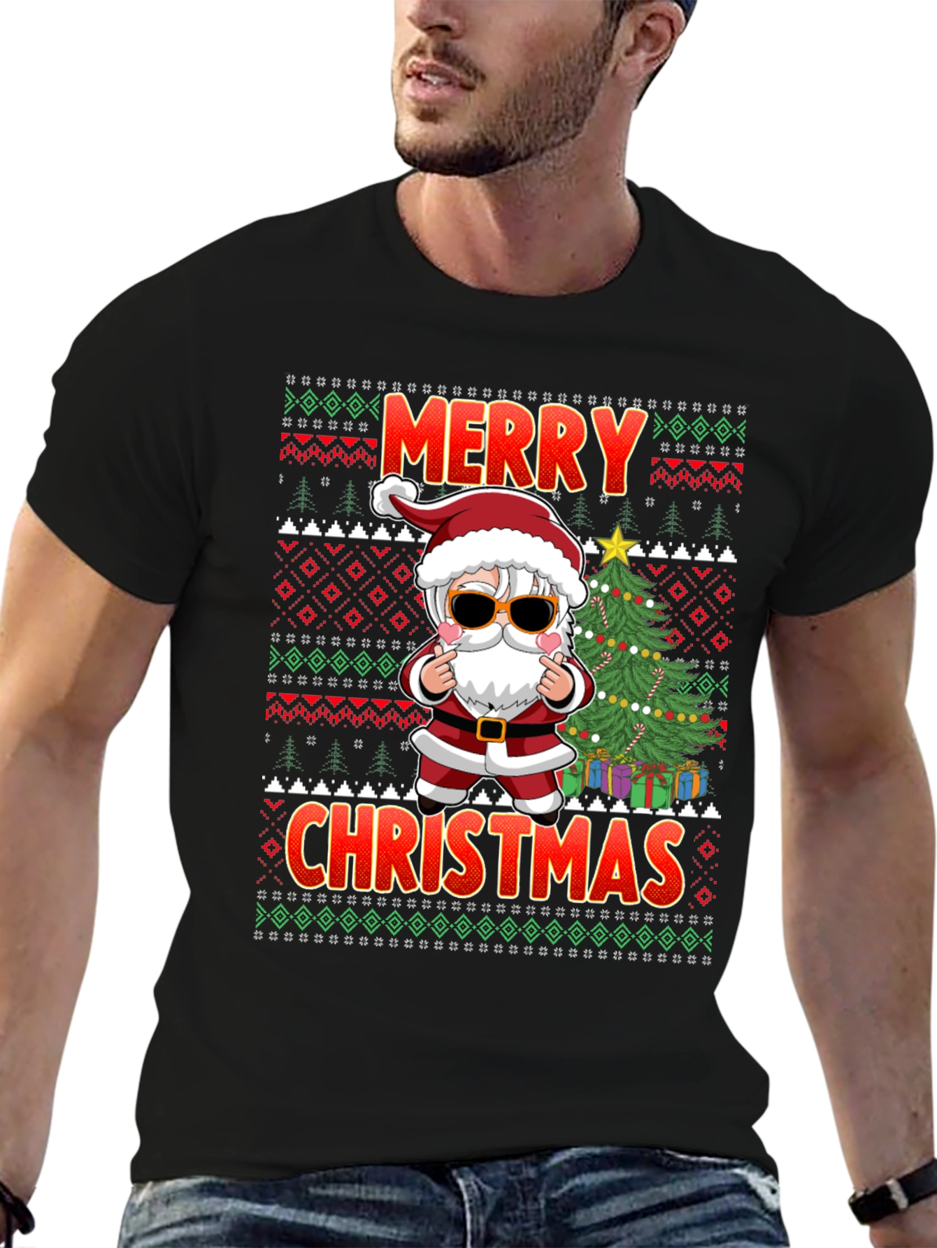 Merry Christmas Santa Graphic Tee