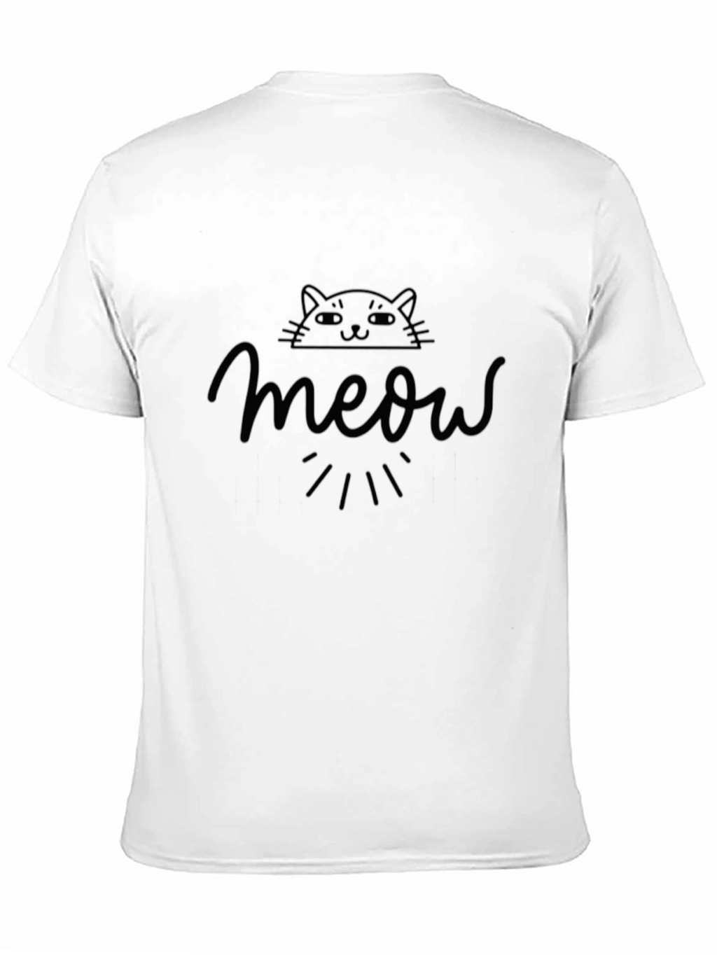 Meow Cat T-Shirt Cute Graphic Tee