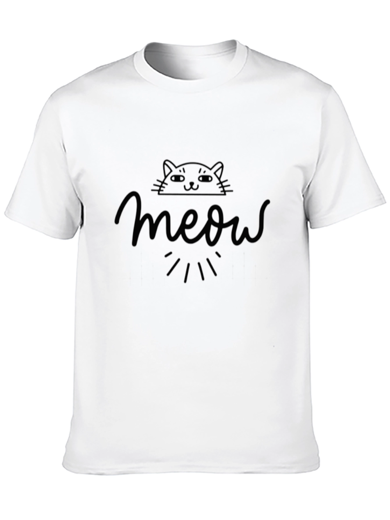 Meow Cat T-Shirt Cute Graphic Tee