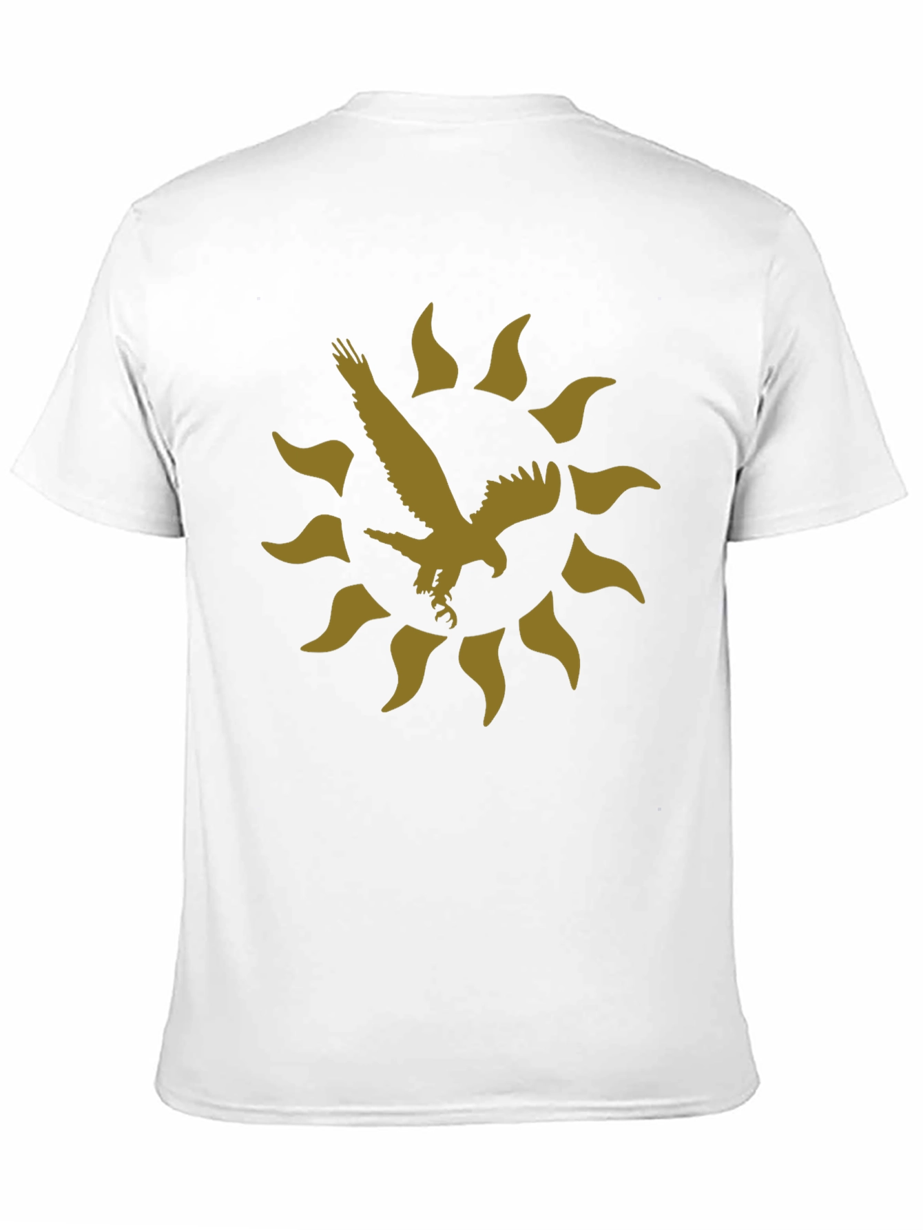 Eagle Sun Graphic Print Black T-Shirt