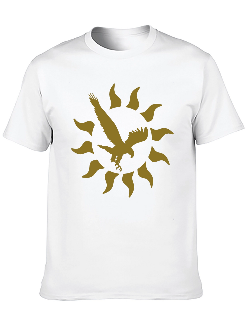 Eagle Sun Graphic Print Black T-Shirt